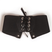 elasticity width woman belt ornament accessories retro Dress black super width belt woman belt occidental style