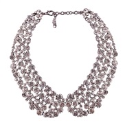 temperament all-Purpose hollow embed zircon detachable collar necklace clavicle chain