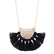 occidental style fashion  geometry sector tassel pendant necklace  Bohemian style