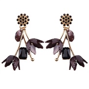 occidental style all-Purpose personality Earring  luxurious Acrylic flowers bride tassel earrings  fashion diamond ear
