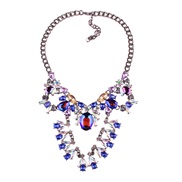 occidental style necklace  exaggerating long style diamond multicolor woman