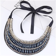 occidental style trend  Metal all-Purpose crystal concise temperament collar necklace