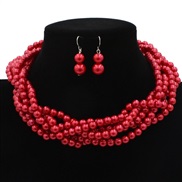 occidental style fashion Pearl weave necklace fashion