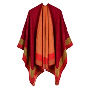 Jacquard frame geometry warm shawl occidental style Autumn and Winter scarf long thick cloak wind
