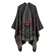 occidental style head lady Word wave pattern geometry shape classic imitate sheep velvet shawl thick cloak