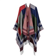 Jacquard geometry tassel mixed colors contrast color lady shawl travel air conditioning cloak wind
