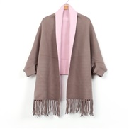 Winter air conditioning scarf shawl  Korean style Double surface double color lady cloak imitate sheep velvet monochro