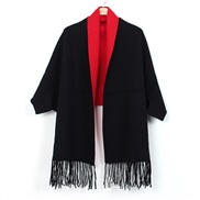 Winter air conditioning scarf shawl  Korean style Double surface double color lady cloak imitate sheep velvet monochro
