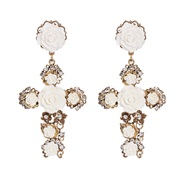 ( white) Word earrings high-end Alloy diamond earrings