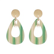 ( green)UR new earring occidental style wind personality brief earrings