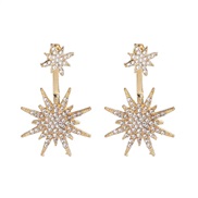( Gold)UR ear stud earrings two occidental style star