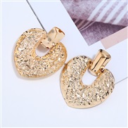 ( Gold)occidental style exaggerating Metal geometry love earrings Autumn and Winter temperament earrings Korean style e