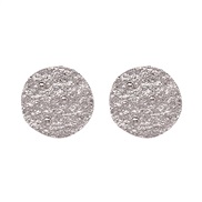 ( Silver) new occidental style wind Alloy geometry Round ear stud