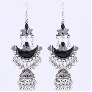 occidental style fashion  Metal color concise Meniscus personality temperament earrings