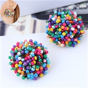 occidental style trend  noble wind beads woman exaggerating temperament ear stud