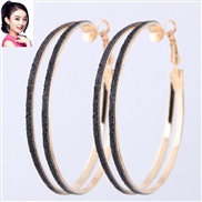 occidental style fashion  concise circle temperament exaggerating ear stud buckle