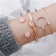 occidental style trend  all-Purpose fitting four bracelet bangle