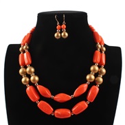 occidental style necklace  double color handmade necklace   exaggerating Africa style