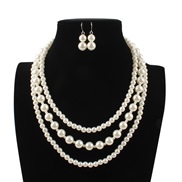 occidental style fashion  multilayer imitate Pearl short style lady temperament necklace