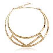 occidental style Collar  geometry Metal opening Collar necklace