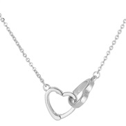 Korean style fashion sweet Heart to Heart personality necklace