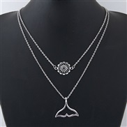 occidental style fashion  Metal all-Purpose sun flower  more elements pendant multilayer personality woman necklace