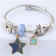 occidental style fashion  Metal all-Purpose Moon and stars more elementsD concise personality personality bangle
