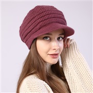 ( rose Red)lady autumn Winter velvet knitting woolen baseball cap fashion warm cap