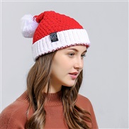 ( red)autumn Winter Santa Claus knitting woolen cap Halloween creative gift woolen hat