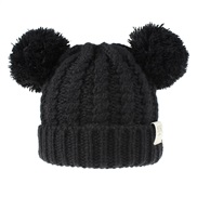 ( black)child hat woolen knitting Autumn and Winter twisted weave Double hat man woman