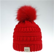 ( red)O  knitting woolen man woman child hat style lovely big hat color