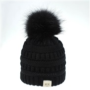 ( black)O  knitting woolen man woman child hat style lovely big hat color