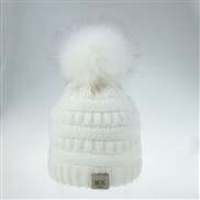 ( white)O  knitting woolen man woman child hat style lovely big hat color