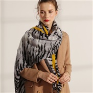 ( gray  stripe)occidental style scarf woman imitate sheep velvet more style thick warm woman shawl medium long style tre