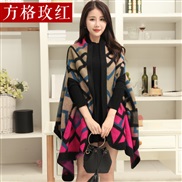 ( rose Red)imitate sheep velvet shawl woman autumn Winter Korean style thick warm imitate wool scarf two wind