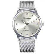( Silver)horasan lady plastc belt watch woman style bref calbraton quartz watch-face student watch