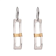 ( Silver)UR fashion gold silver color Word earrings geometry square Round more style