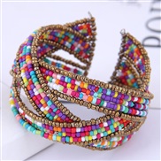 occidental style fashion Bohemian style  concise pure handmade beads establishment temperament opening bangle