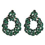( green)occidental style personality geometry earrings fashion color super earring