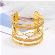 ( Gold)occidental style wind fashion atmospheric Metal pattern bangle  opening multilayer chain