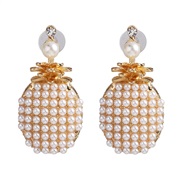 ( white)occidental style wind Pearl earrings fashion colorful diamond earring fruits