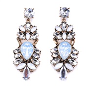 ( white)occidental style fashion exaggerating arring retro Alloy earrings geometry diamond long style earrings