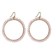 ( light pink )occidental style fashion earrings lady color beads earring fashion Round