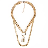 ( Gold)occidental style  summer day multilayer Alloy necklace creative brief chain necklace woman
