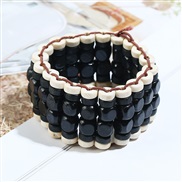 ( black) occidental style bracelet retro punk wind beads multilayer twining bangle