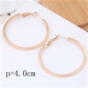 40mm fine  Korean style fashion  Metal concise surface personality temperament ear stud buckle circle