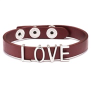 ( red)Japan and Korea fashion leather Korean style briefOV Word bracelet lady student