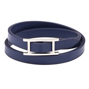 ( blue) new fashion lady leather bracelet personality brief multilayer all-Purpose