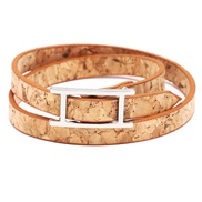 ( light brown) new fashion lady leather bracelet personality brief multilayer all-Purpose