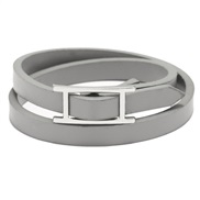( gray) new fashion lady leather bracelet personality brief multilayer all-Purpose